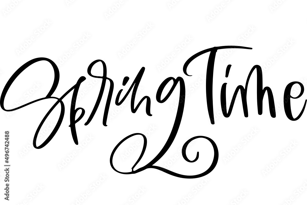 Spring hand drawn lettering Spring hand drawn lettering
