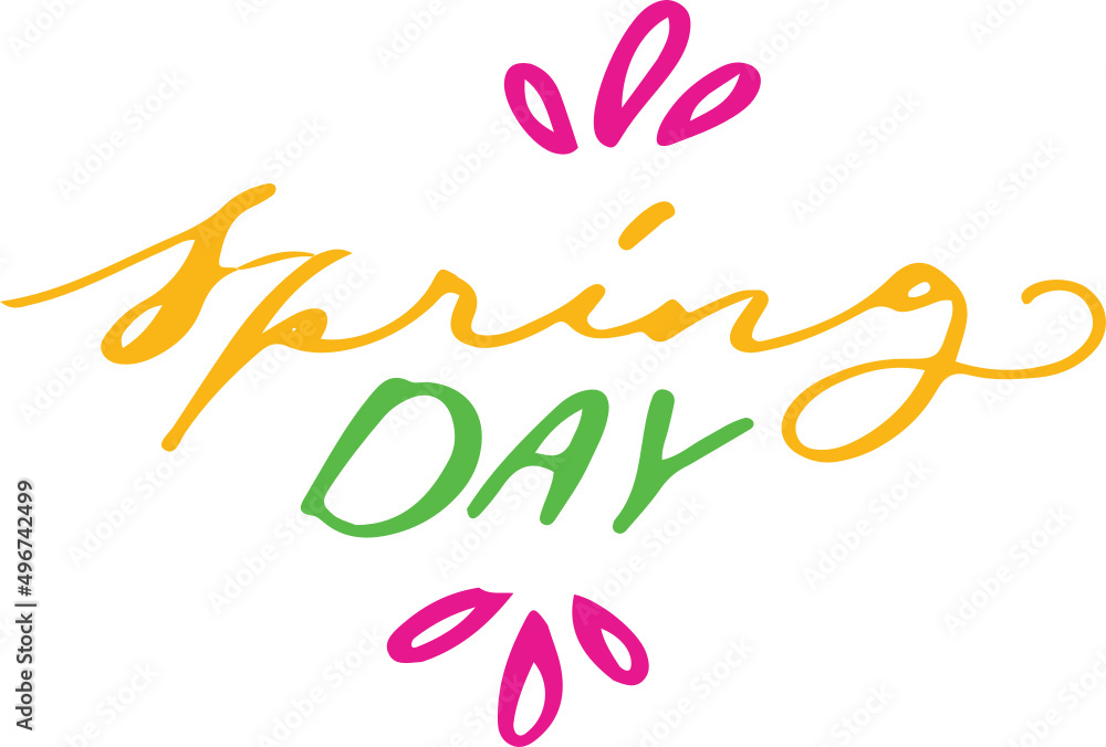 Spring hand drawn lettering Spring hand drawn lettering