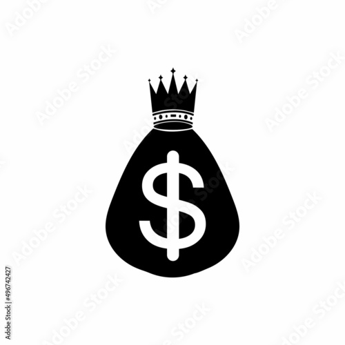 money bag with dollar symbol vector logo icon