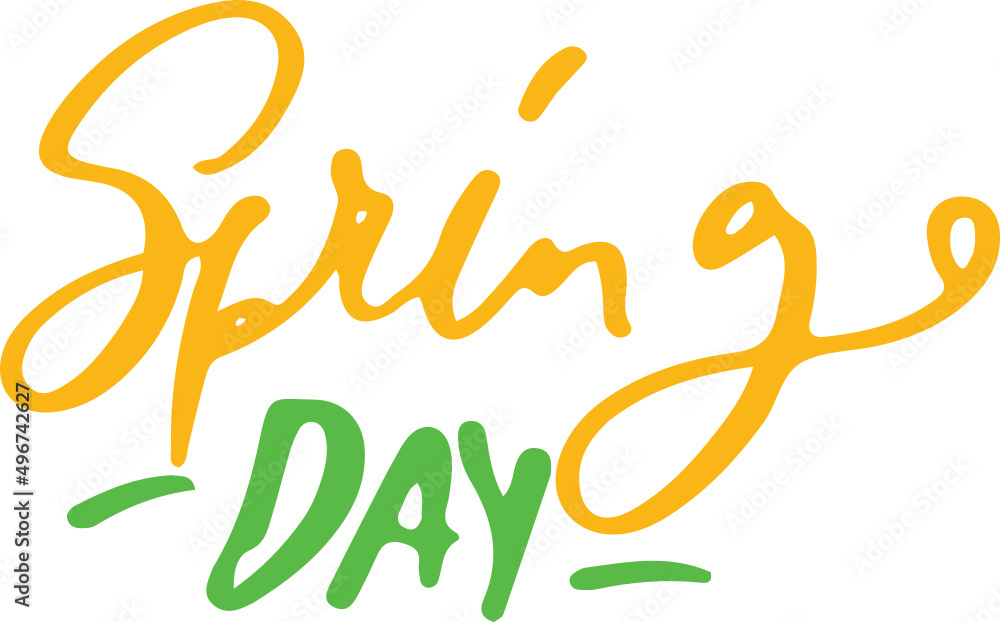 Obraz premium Spring hand drawn lettering