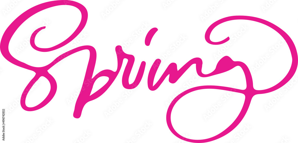Spring hand drawn lettering Spring hand drawn lettering