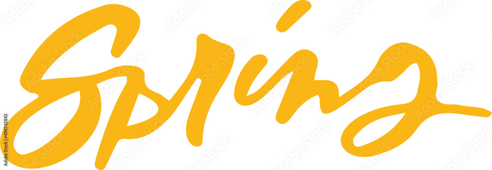 Spring hand drawn lettering Spring hand drawn lettering