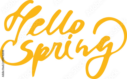 Spring hand drawn lettering