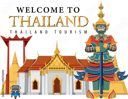 Giant demons Thailand attraction and landscape icon