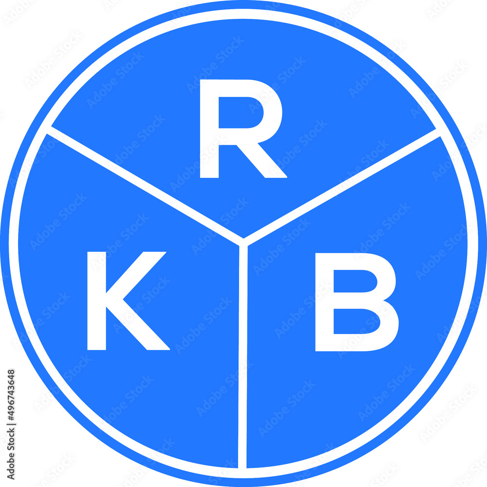 RKB letter logo design on white background. RKB creative circle letter logo concept. RKB letter design. RKB letter logo design on white background. RKB creative circle letter logo concept. RKB letter design.