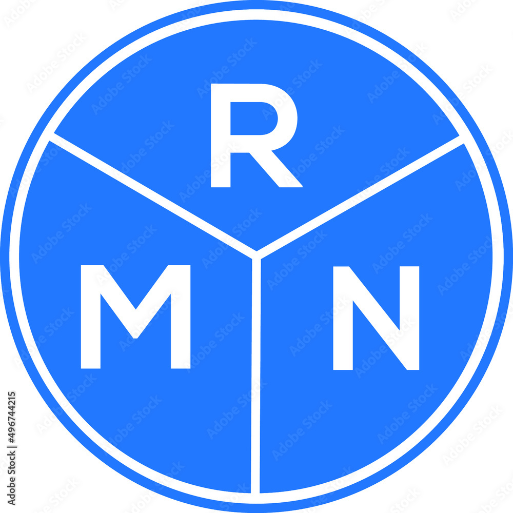 RMN letter logo design on white background. RMN creative circle letter logo concept. RMN letter design. RMN letter logo design on white background. RMN creative circle letter logo concept. RMN letter design.