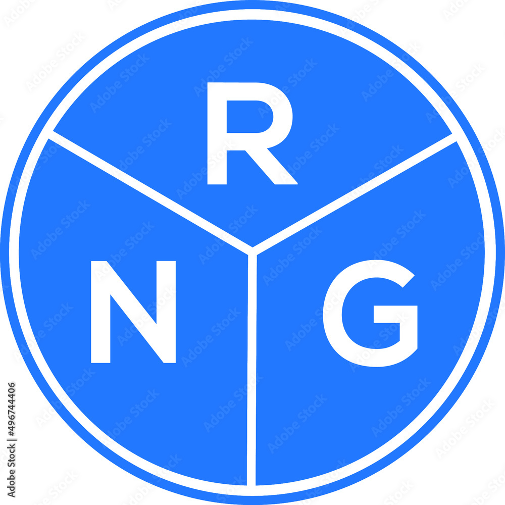 RNG letter logo design on white background. RNG creative circle letter logo concept. RNG letter design. RNG letter logo design on white background. RNG creative circle letter logo concept. RNG letter design.