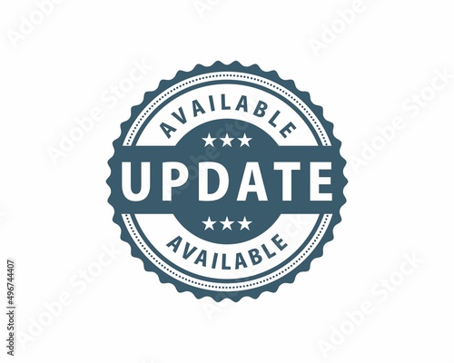 Update available label stamp vector