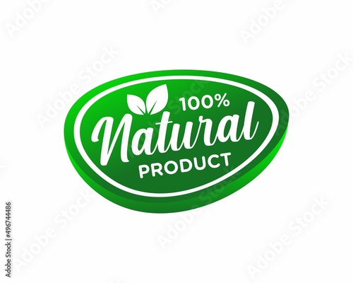 100% natural food certified label