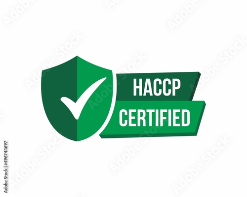 HACCP Certified icon on white background. Vector stock illustration.