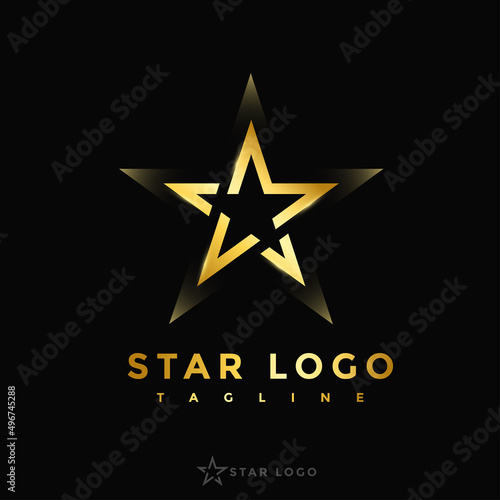 Star logo gradient on black background