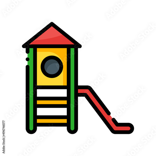 playground filled line style icon. vector illustration for graphic design, website, app photo