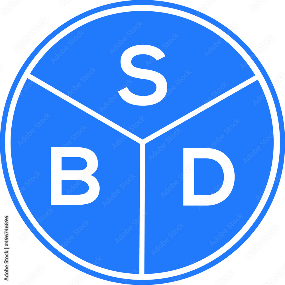 SBD letter logo design on white background. SBD creative circle letter logo concept. SBD letter design. SBD letter logo design on white background. SBD creative circle letter logo concept. SBD letter design.