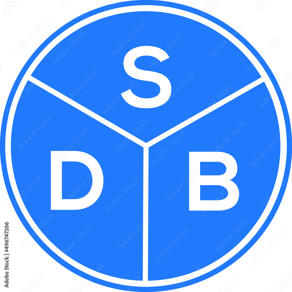 SDB letter logo design on white background. SDB creative circle letter logo concept. SDB letter design. SDB letter logo design on white background. SDB creative circle letter logo concept. SDB letter design.