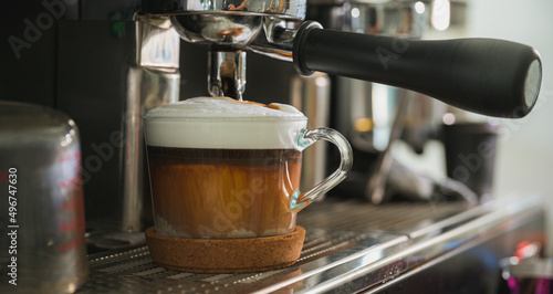 pouring coffee into a glass