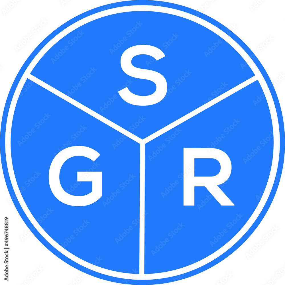 OGR letter logo design on white background. OGR creative circle letter logo concept. OGR letter design.  - obrazy, fototapety, plakaty 
