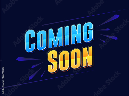 Coming Soon Banner Design Background Template with Editable Text Effects