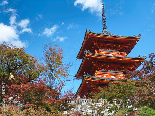 Kiyomizudera Temple Triple Pagoda in Kyoto