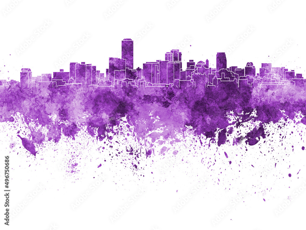 Obraz premium Adelaide skyline in watercolor background