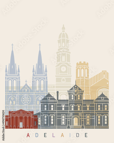 Adelaide skyline poster