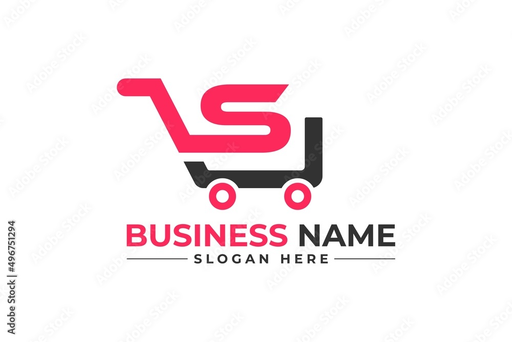 s letter shopping cart logo. eCommerce Shopify online store shopping amazon Etsy eBay logo s letter shopping cart logo. eCommerce Shopify online store shopping amazon Etsy eBay logo