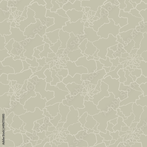 kintsugi art seamless pattern of shards fragments with thin lines in trendy dusty neutral colors palette.