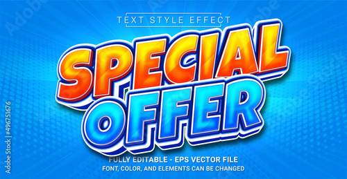 Special Offer Text Style Effect. Editable Graphic Text Template.