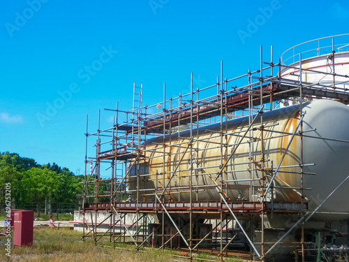 plant petrochemical  In the daytime with copy space on top.