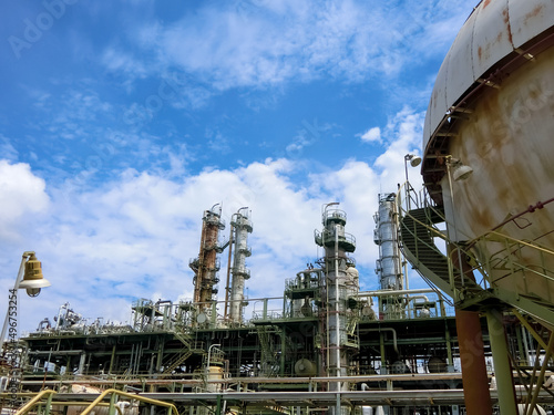 plant petrochemical  In the daytime with copy space on top.