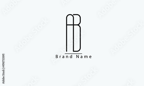 AB BA A B abstract vector logo monogram template