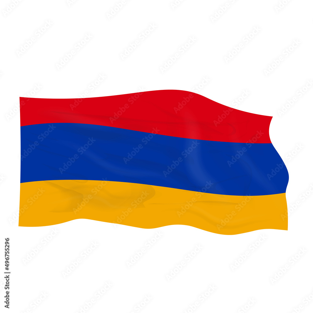 Naklejka premium Armenian national flag vector EPS 10