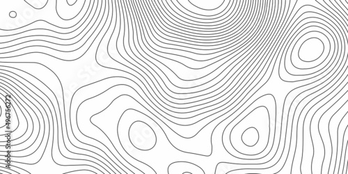 Abstract design with black and white abstract background. The concept of a conditional geography scheme and the terrain path. Wide size. Map on land vector terrain Illustration .