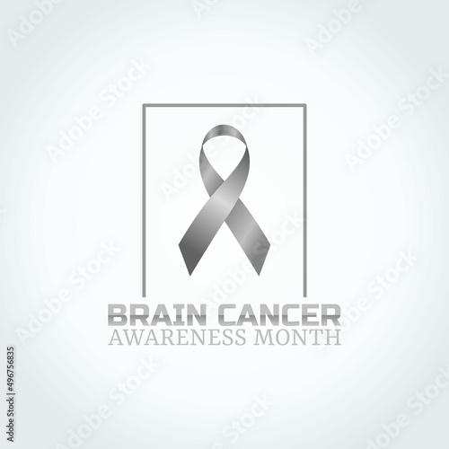 vector graphic of brain cancer awareness month good for brain cancer awareness month celebration. flat design. flyer design.flat illustration.