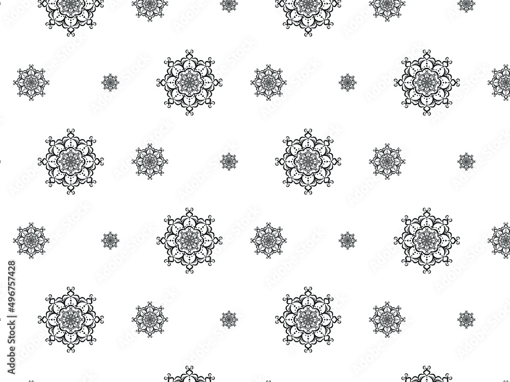 black and white mandala pattern in repeat style black and white mandala pattern in repeat style
