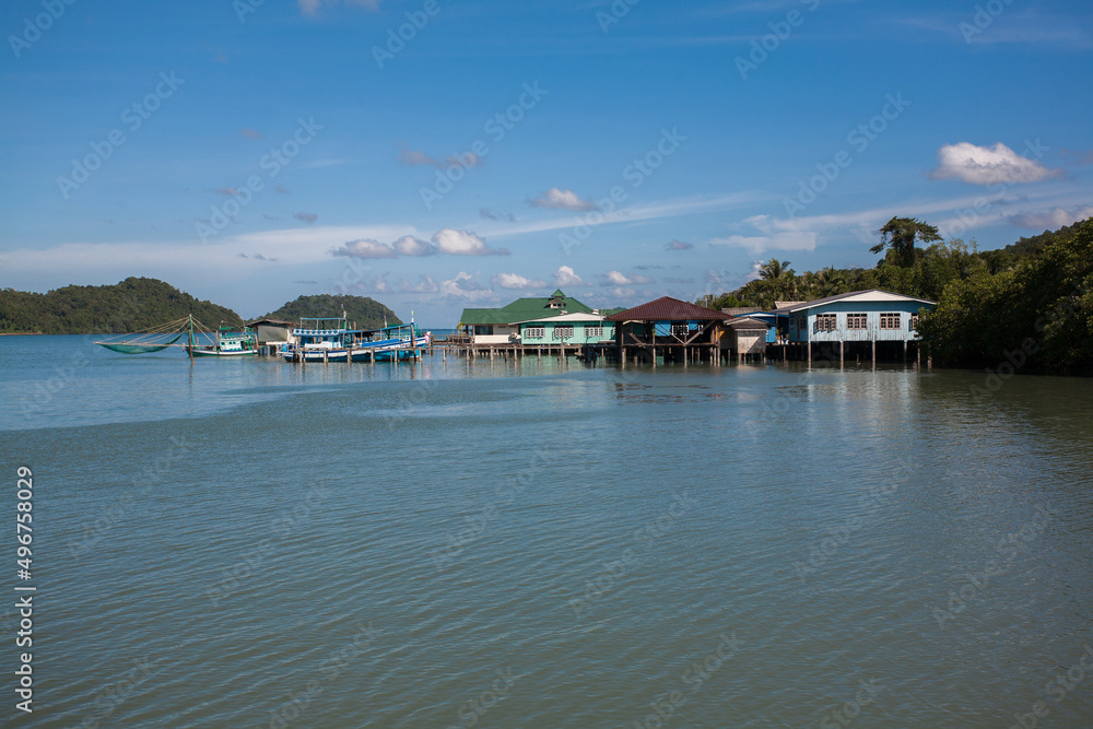 Salakkok Fishing Village, is located along a peaceful, sheltered stretch of coast, at the southern edge of Salak Khok bay, in Koh Chang Island, Trat Province, Thailand