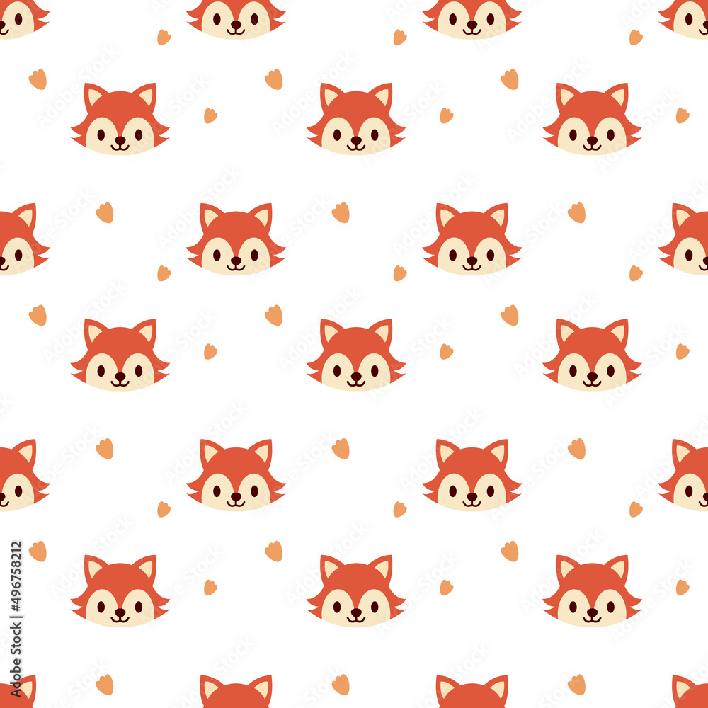 Seamless pattern squirrel on white background. vector illustration.