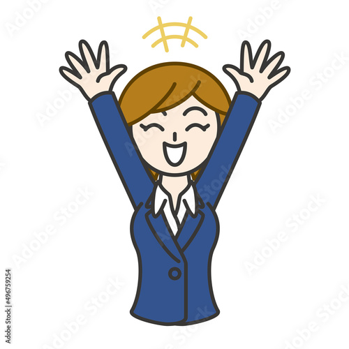 喜ぶビジネスウーマン