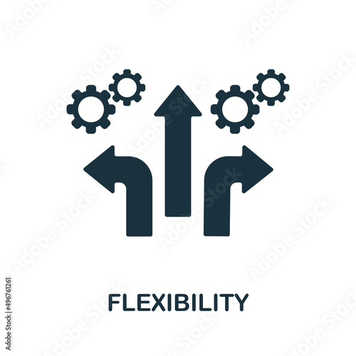 Flexibility icon. Monochrome simple Flexibility icon for templates, web design and infographics