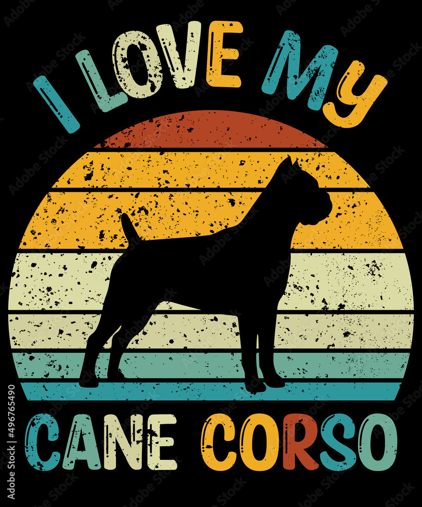 Cane Corso T Shirt Retro Vintage Cane Corso Tshirt Black Dog