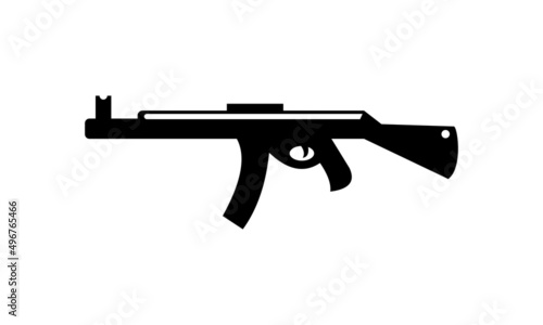 black rifle weapon gun vector