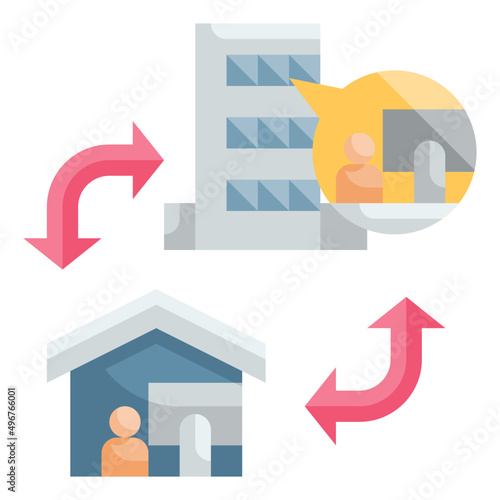 hybrid flat icon
