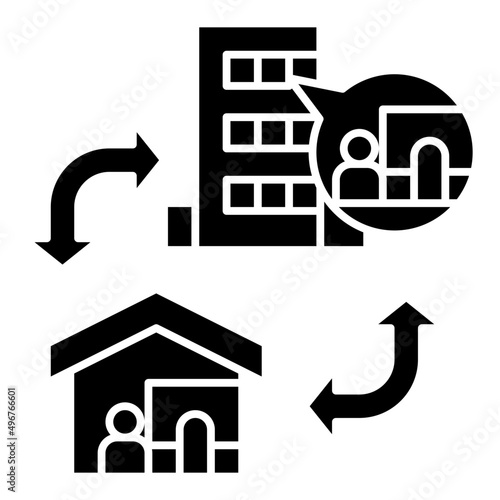 hybrid glyph icon
