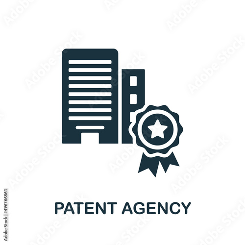 Patent Agency icon. Monochrome simple Patent Agency icon for templates, web design and infographics