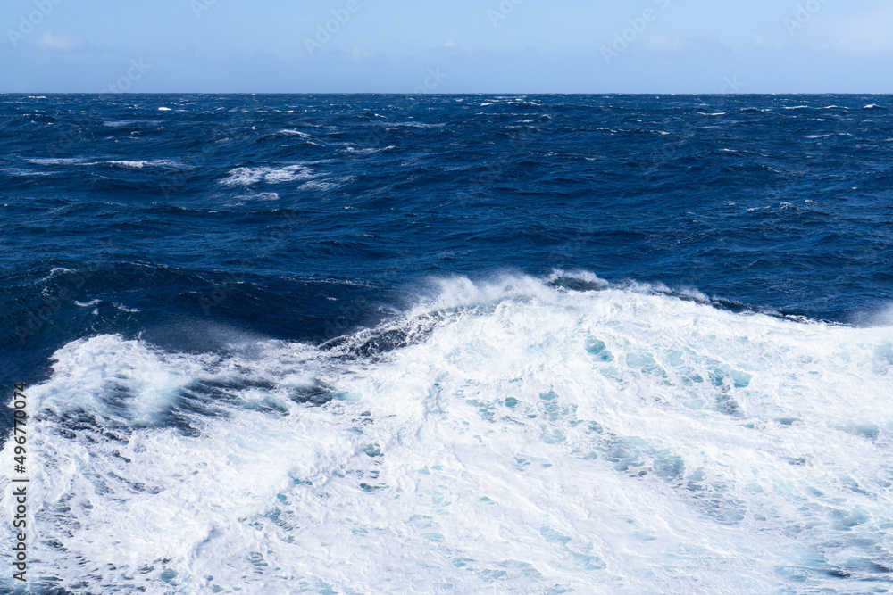 Heavy waves at sea on a cruise Heavy waves at sea on a cruise