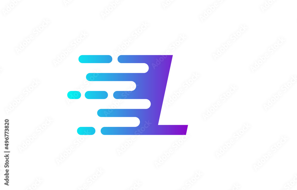 Tech Letter L Speed Line Logo Concept. Fast Motion Icon Vector Illustration Tech Letter L Speed Line Logo Concept. Fast Motion Icon Vector Illustration