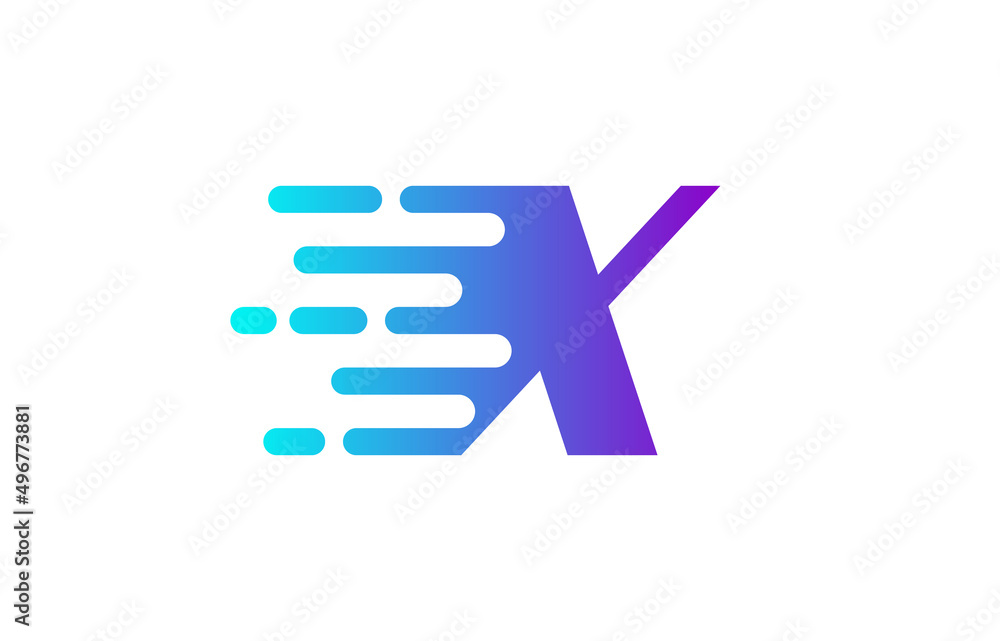 Tech Letter X Speed Line Logo Concept. Fast Motion Icon Vector Illustration Tech Letter X Speed Line Logo Concept. Fast Motion Icon Vector Illustration