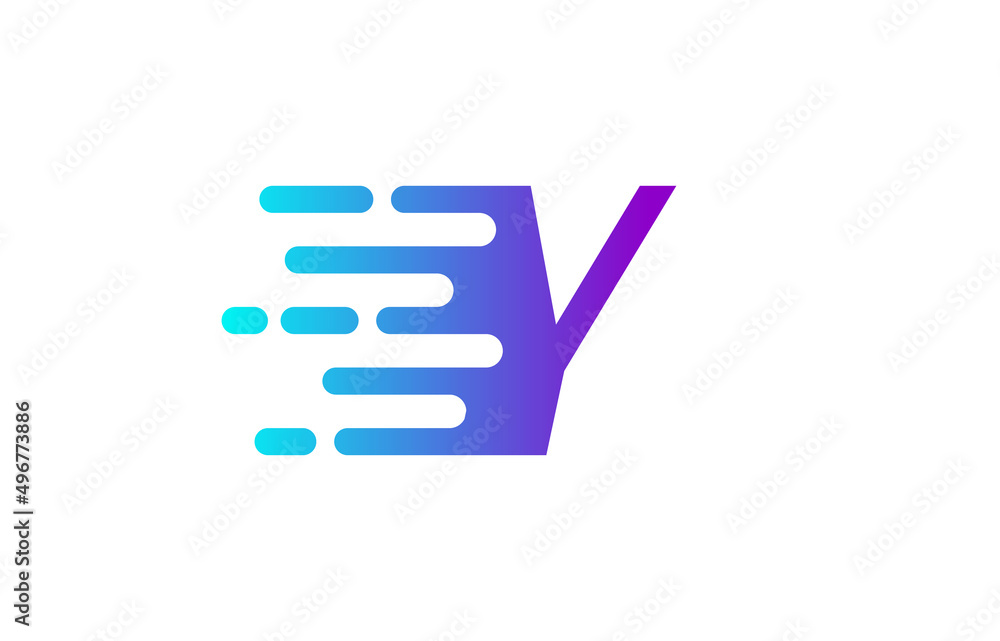 Tech Letter Y Speed Line Logo Concept. Fast Motion Icon Vector Illustration Tech Letter Y Speed Line Logo Concept. Fast Motion Icon Vector Illustration