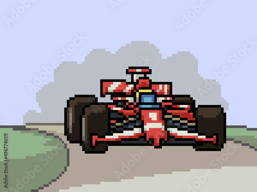 pixel art car race speed