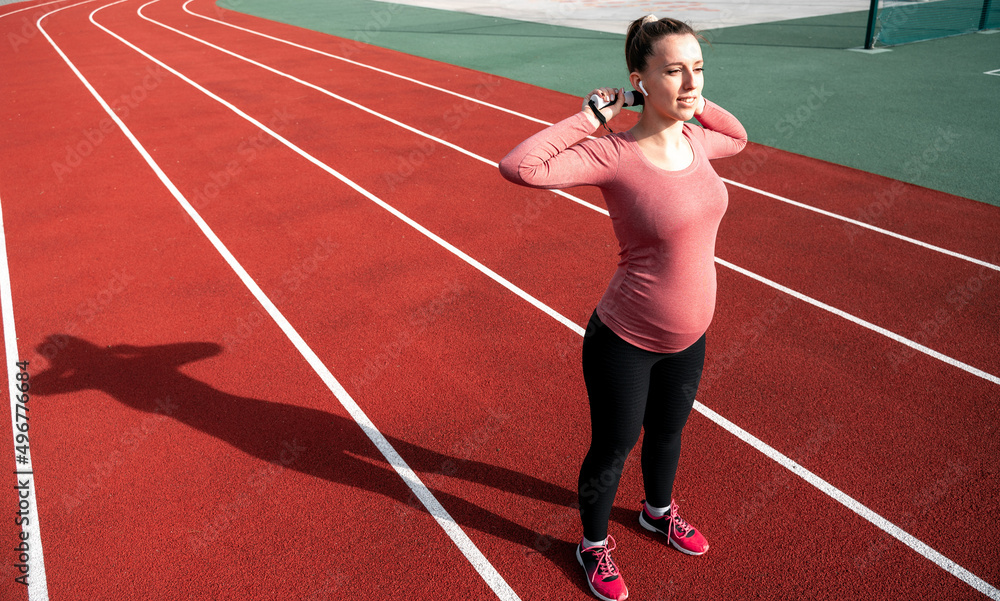 Prenatal exercises. Prenatal healthy fitness active fit gym outside. Pregnant woman training yoga sport exercise. Pregnancy training. Prenatal exercises. Prenatal healthy fitness active fit gym outside. Pregnant woman training yoga sport exercise. Pregnancy training.