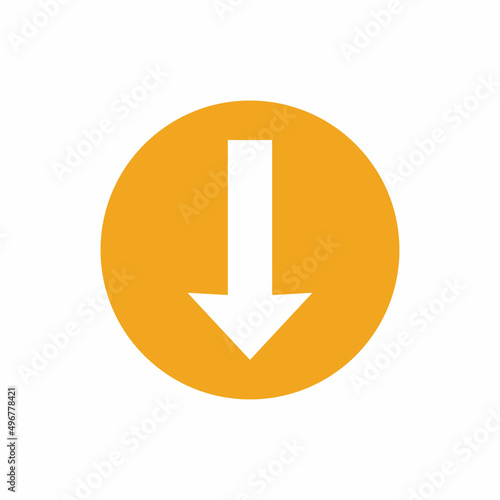 Free Download Arrow part down vector icon  logo background - GFXLoad